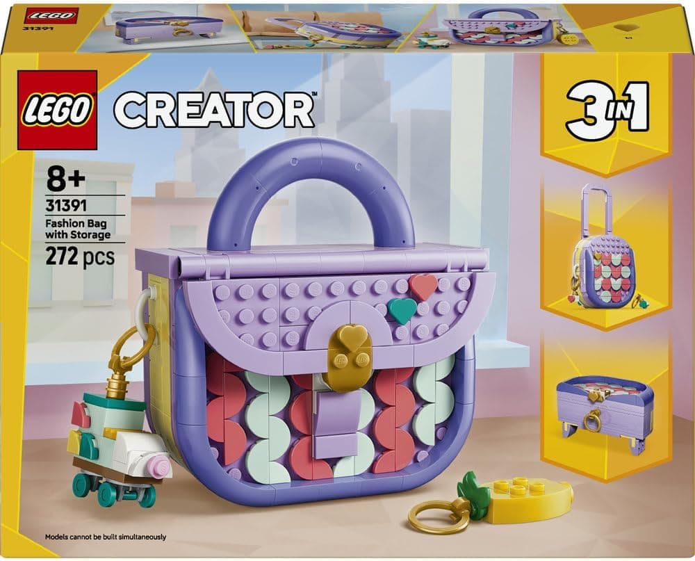 لگو کیف مدل Creator 3in1 Art Fashion Bag با فضای ذخیرهسازی 31391 لگو کیف مدل Creator 3in1 Art Fashion Bag با فضای ذخیرهسازی 31391