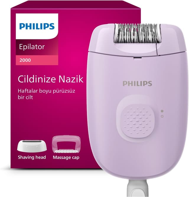 دستگاه اپیلاتور PHILIPS قابل شستوشو با سری ناحیه حساس و ماساژور یاسی مدل BRE237/05 دستگاه اپیلاتور PHILIPS قابل شستوشو با سری ناحیه حساس و ماساژور یاسی مدل BRE237/05