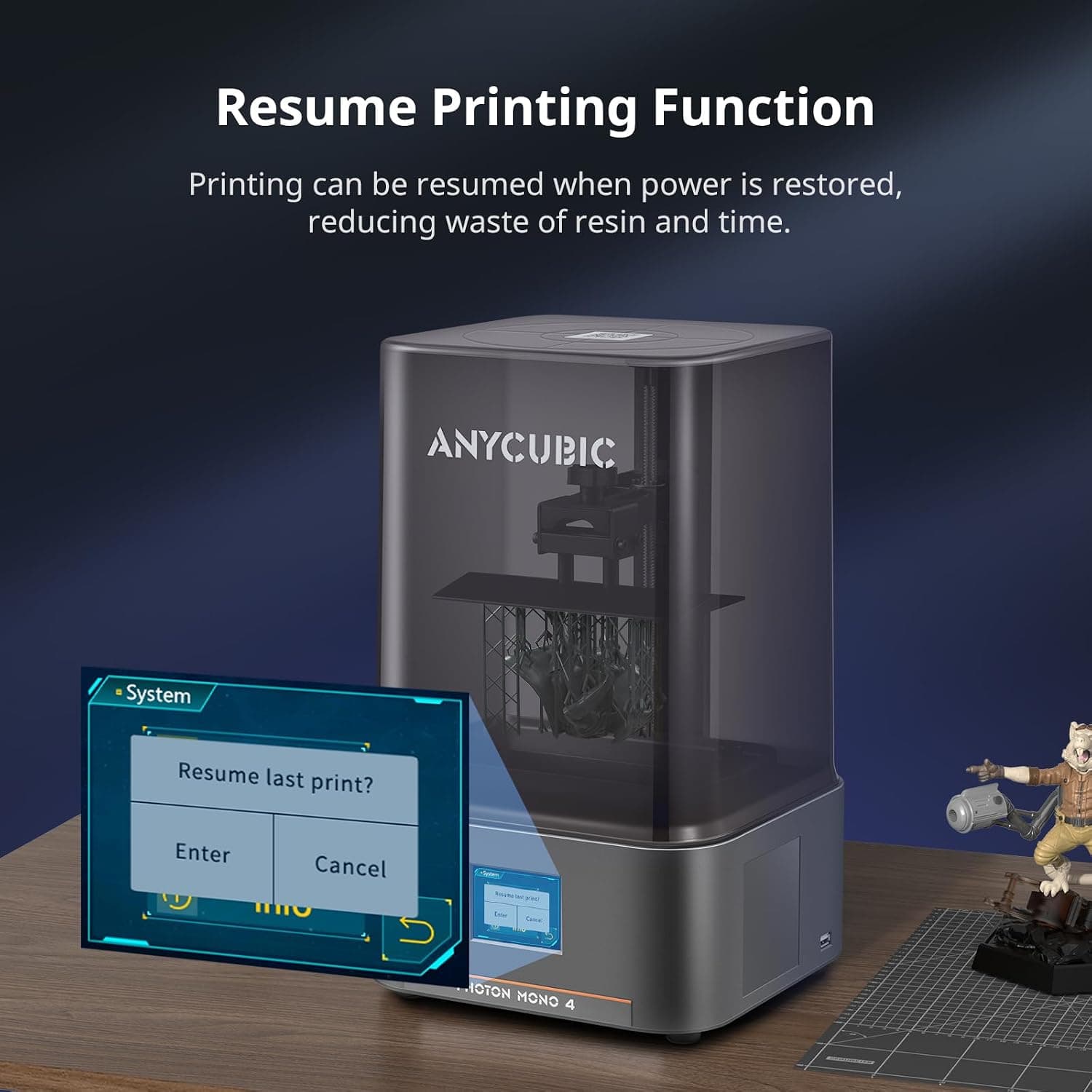 چاپگر سه بعدی ANYCUBIC مدل Photon Mono 4 چاپگر سه بعدی ANYCUBIC مدل Photon Mono 4