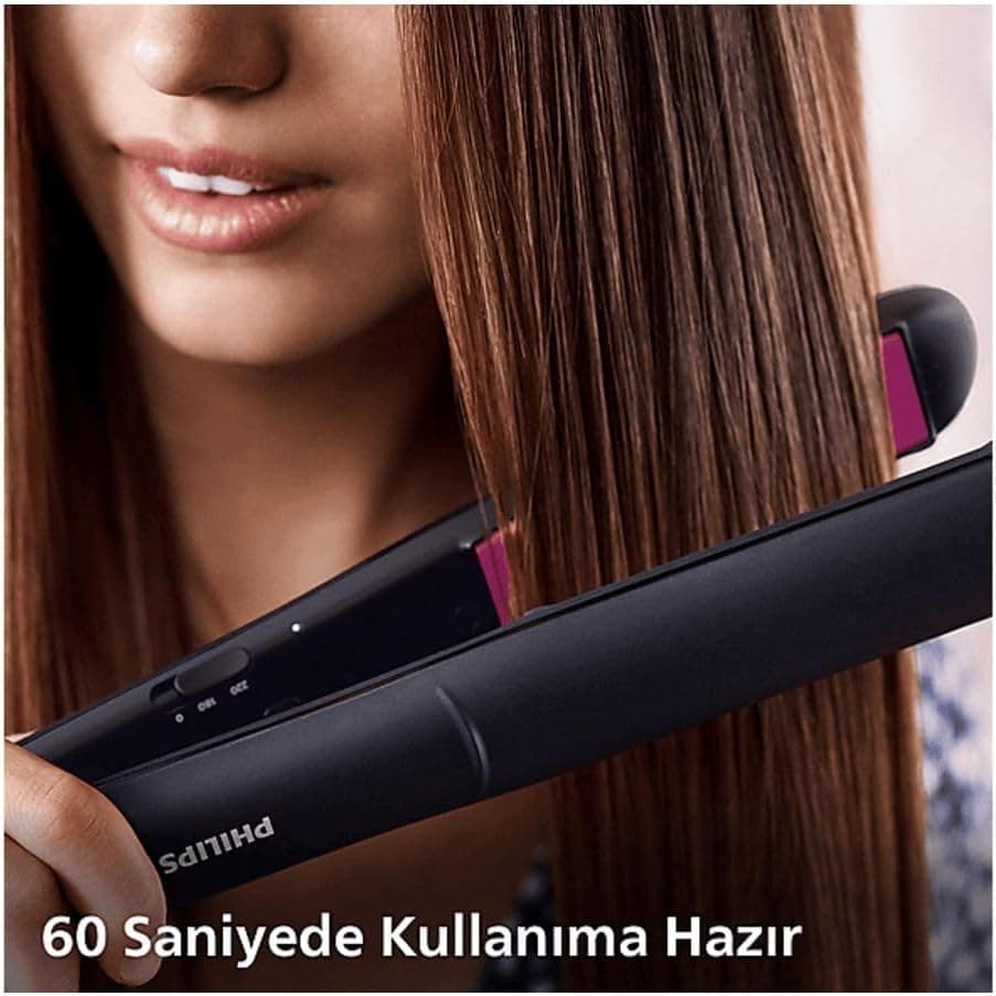 اتو مو Philips سری 3000 با صفحات سرامیکی کراتین و 2 تنظیم دما مدل Bhs375/00 اتو مو Philips سری 3000 با صفحات سرامیکی کراتین و 2 تنظیم دما مدل Bhs375/00