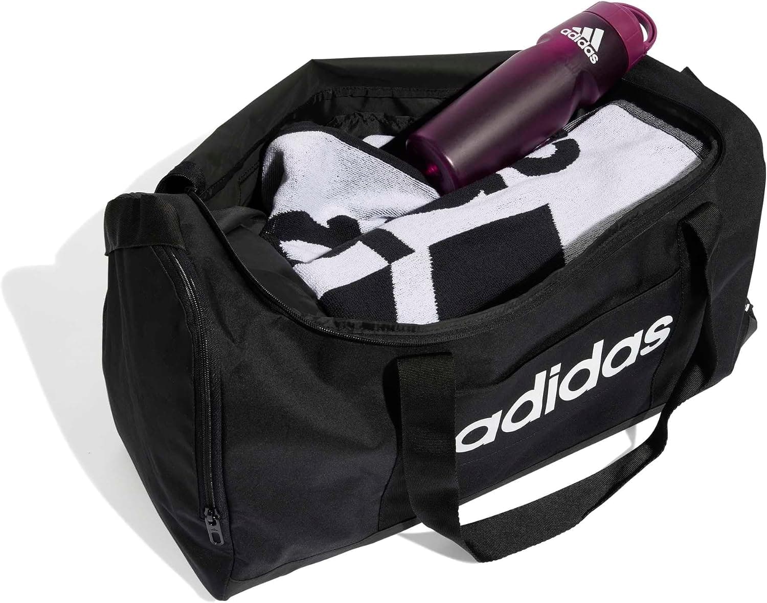 ساک ورزشی unisex adidas مشکی/مشکی/سفید مدل LINEAR DUFFEL MEDIUM ساک ورزشی unisex adidas مشکی/مشکی/سفید مدل LINEAR DUFFEL MEDIUM