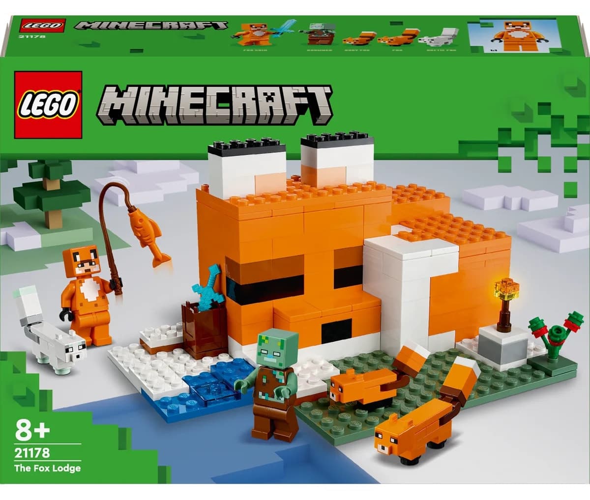 لگو Minecraft کلبه روباه مدل 21178 ۱۹۳ قطعه لگو Minecraft کلبه روباه مدل 21178 ۱۹۳ قطعه