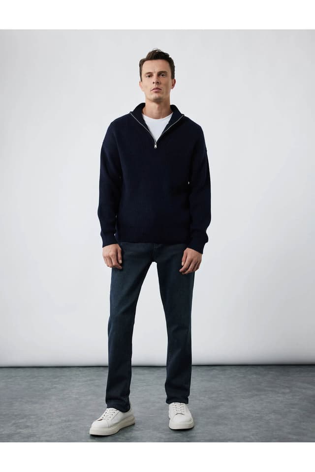 شلوار جین مردانه Koton نخی کمر معمولی Slim Fit مدل Brad Jean شلوار جین مردانه Koton نخی کمر معمولی Slim Fit مدل Brad Jean