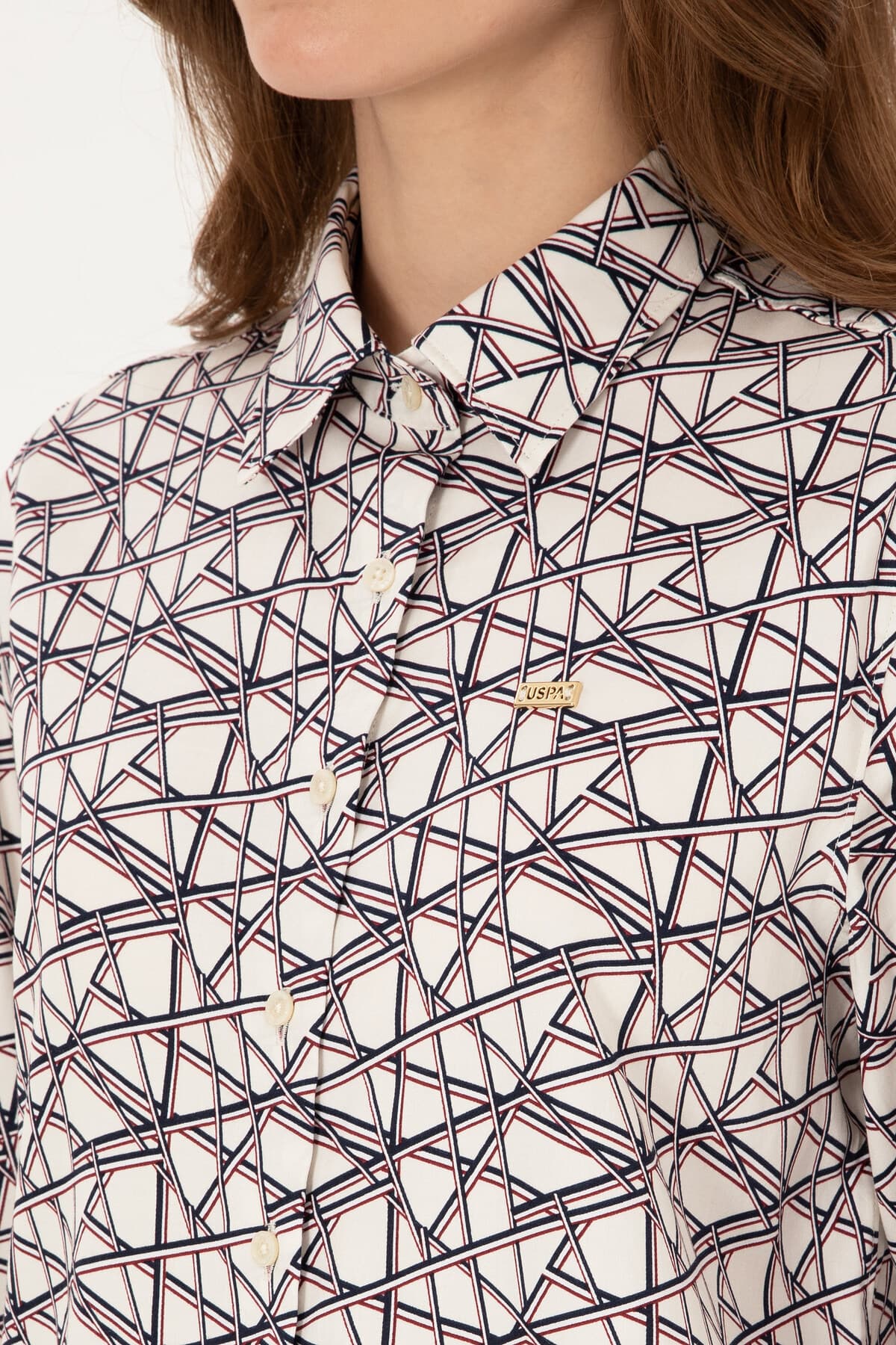 پیراهن زنانه U.S. Polo Assn. کرم آستین بلند مدل 50316376-VR256 پیراهن زنانه U.S. Polo Assn. کرم آستین بلند مدل 50316376-VR256
