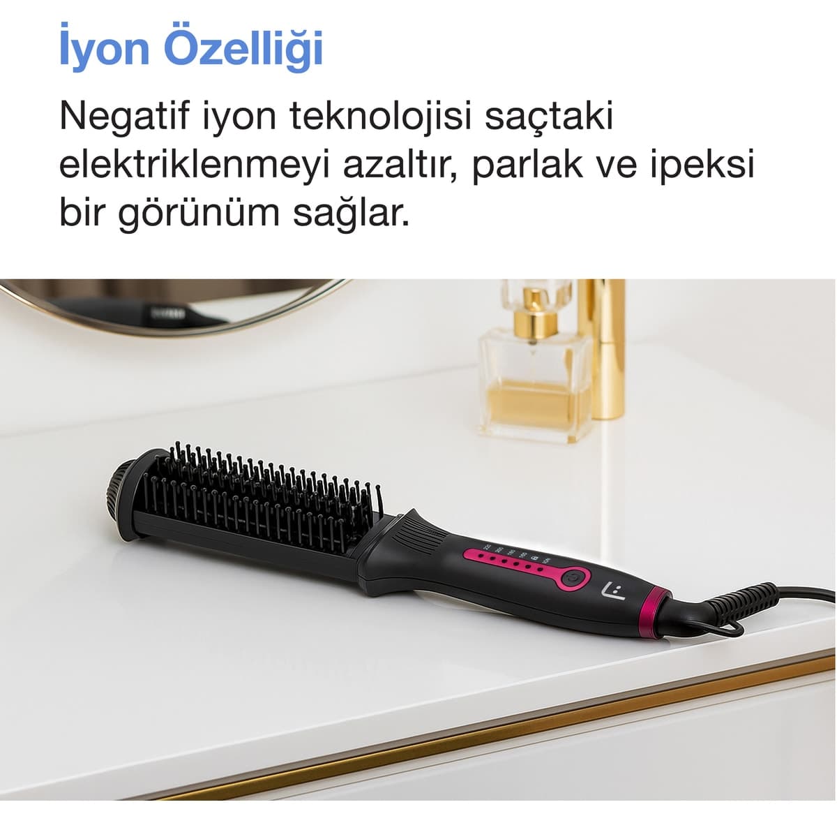 برس صافکننده مو Fakir İllusion Effect یونیدار صفحه سرامیکی مدل 220C آنتراسیت برس صافکننده مو Fakir İllusion Effect یونیدار صفحه سرامیکی مدل 220C آنتراسیت