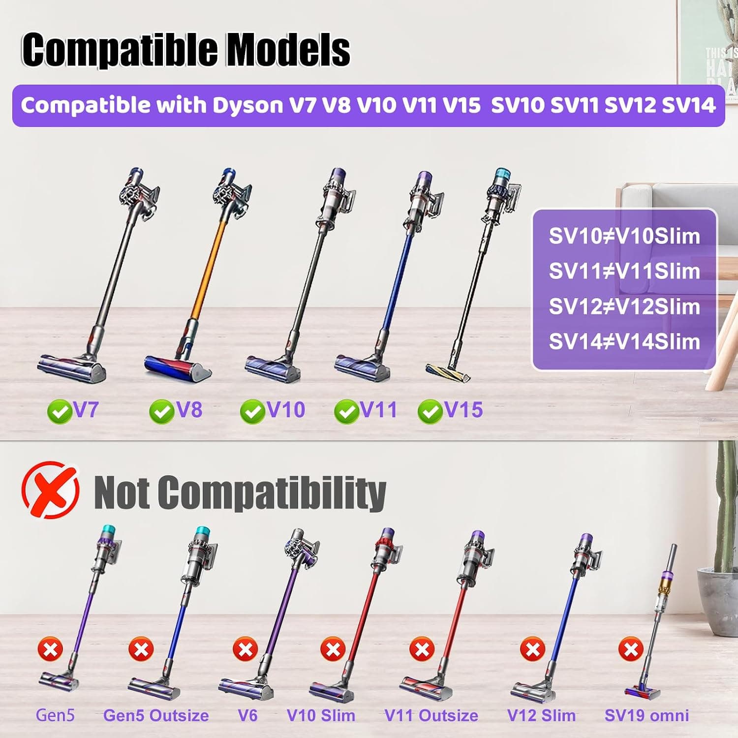 سر جاروبرقی Vanclearidea ضد درهمپیچیدگی تعویض سریع Dyson V7 V8 V10 V11 V15 سر جاروبرقی Vanclearidea ضد درهمپیچیدگی تعویض سریع Dyson V7 V8 V10 V11 V15