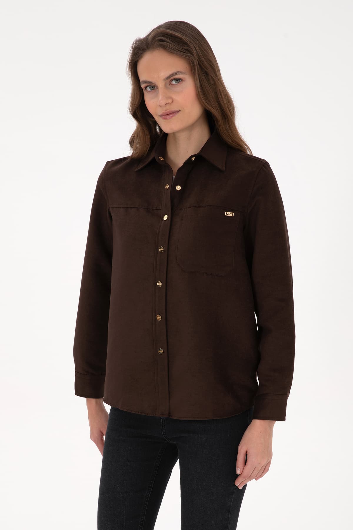 پیراهن زنانه آستینبلند قهوهای U.S. Polo Assn. مدل 50317242-VR029 پیراهن زنانه آستینبلند قهوهای U.S. Polo Assn. مدل 50317242-VR029