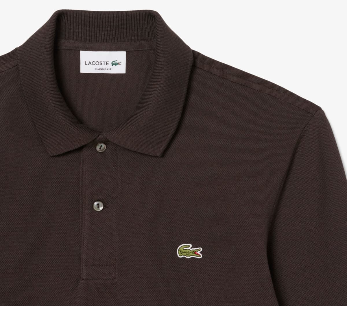 پولو مردانه Lacoste آستین بلند فیت کلاسیک قهوهای تیره مدل L.12.12 پولو مردانه Lacoste آستین بلند فیت کلاسیک قهوهای تیره مدل L.12.12