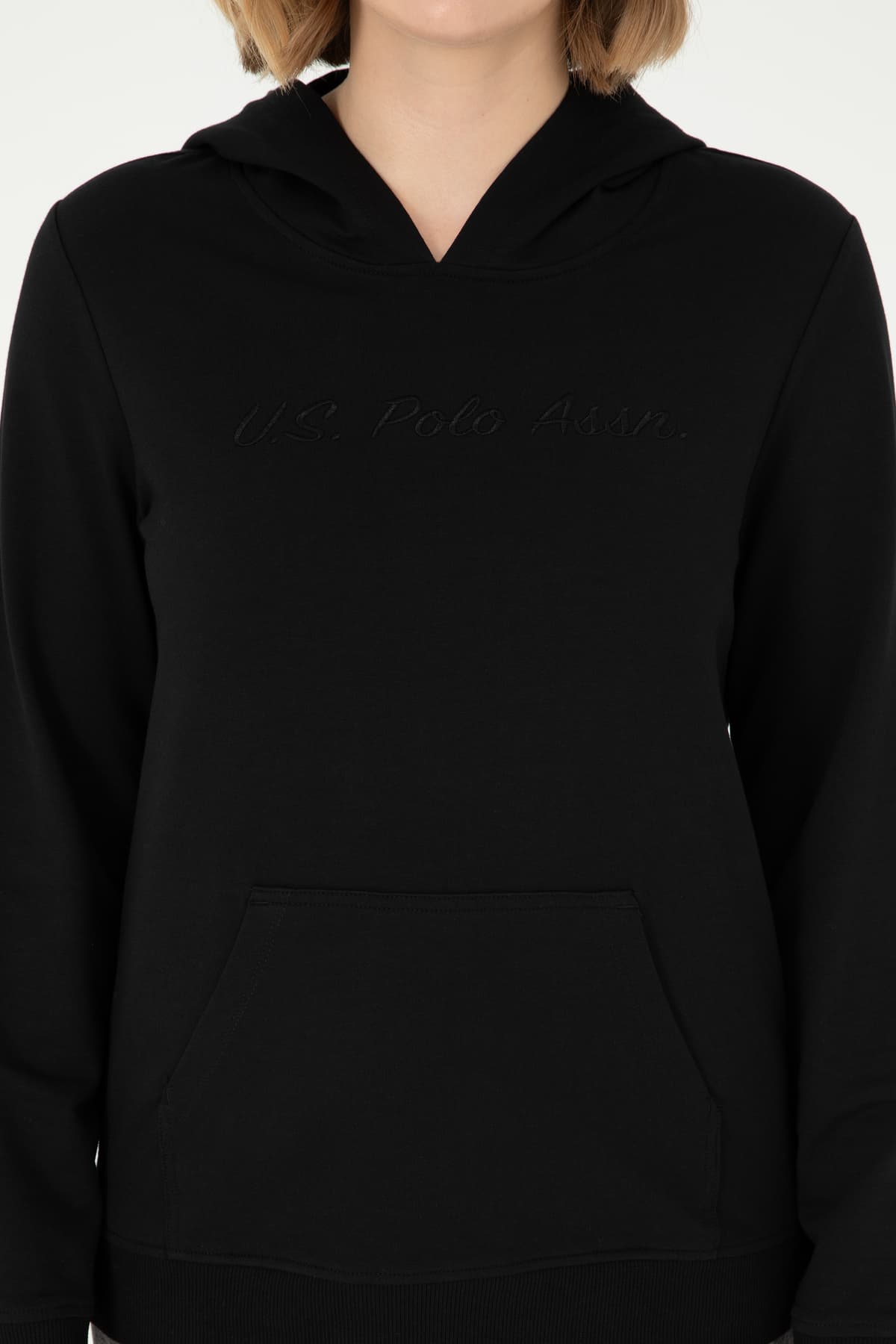 سویشرت زنانه U.S. Polo Assn. کلاهدار مشکی مدل 50296947-VR046 سویشرت زنانه U.S. Polo Assn. کلاهدار مشکی مدل 50296947-VR046