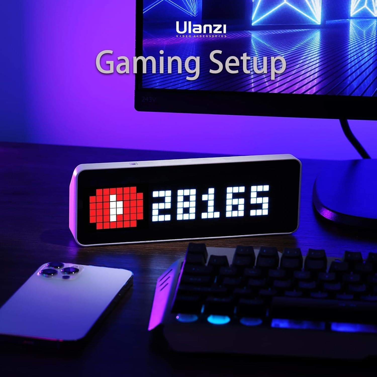 ساعت دیجیتال پیکسلی هوشمند ULANZI مدل TC001 با نمایش آبوهوا و WiFi ساعت دیجیتال پیکسلی هوشمند ULANZI مدل TC001 با نمایش آبوهوا و WiFi