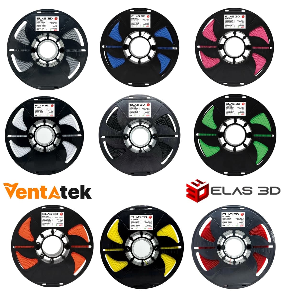 فیلامنت پرینتر سه بعدی ELAS3D PLA Pro قطر 1.75mm 5 Kg فیلامنت پرینتر سه بعدی ELAS3D PLA Pro قطر 1.75mm 5 Kg