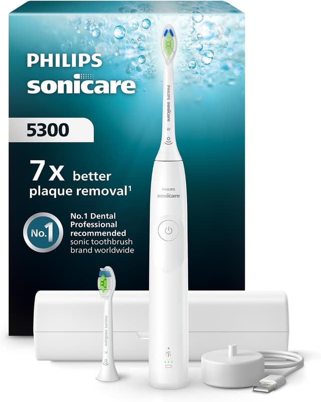 مسواک شارژی Philips Sonicare با حسگر فشار، 2 حالت، 2 سری و کیف سفر سفید مدل HX7108/03 مسواک شارژی Philips Sonicare با حسگر فشار، 2 حالت، 2 سری و کیف سفر سفید مدل HX7108/03