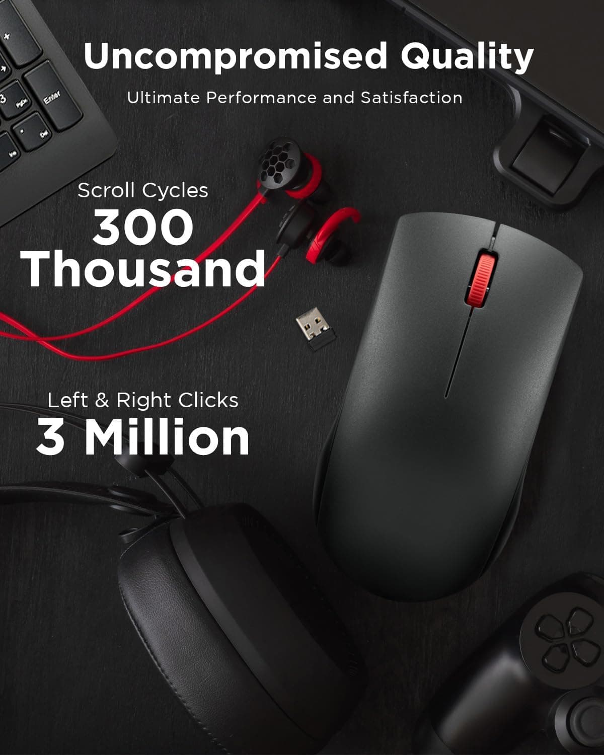 ماوس بیسیم ارگونومیک Lenovo مدل WL150 با گیرنده Nano USB-A، 2.4G، 1.000 DPI و 3 میلیون کلیک ماوس بیسیم ارگونومیک Lenovo مدل WL150 با گیرنده Nano USB-A، 2.4G، 1.000 DPI و 3 میلیون کلیک