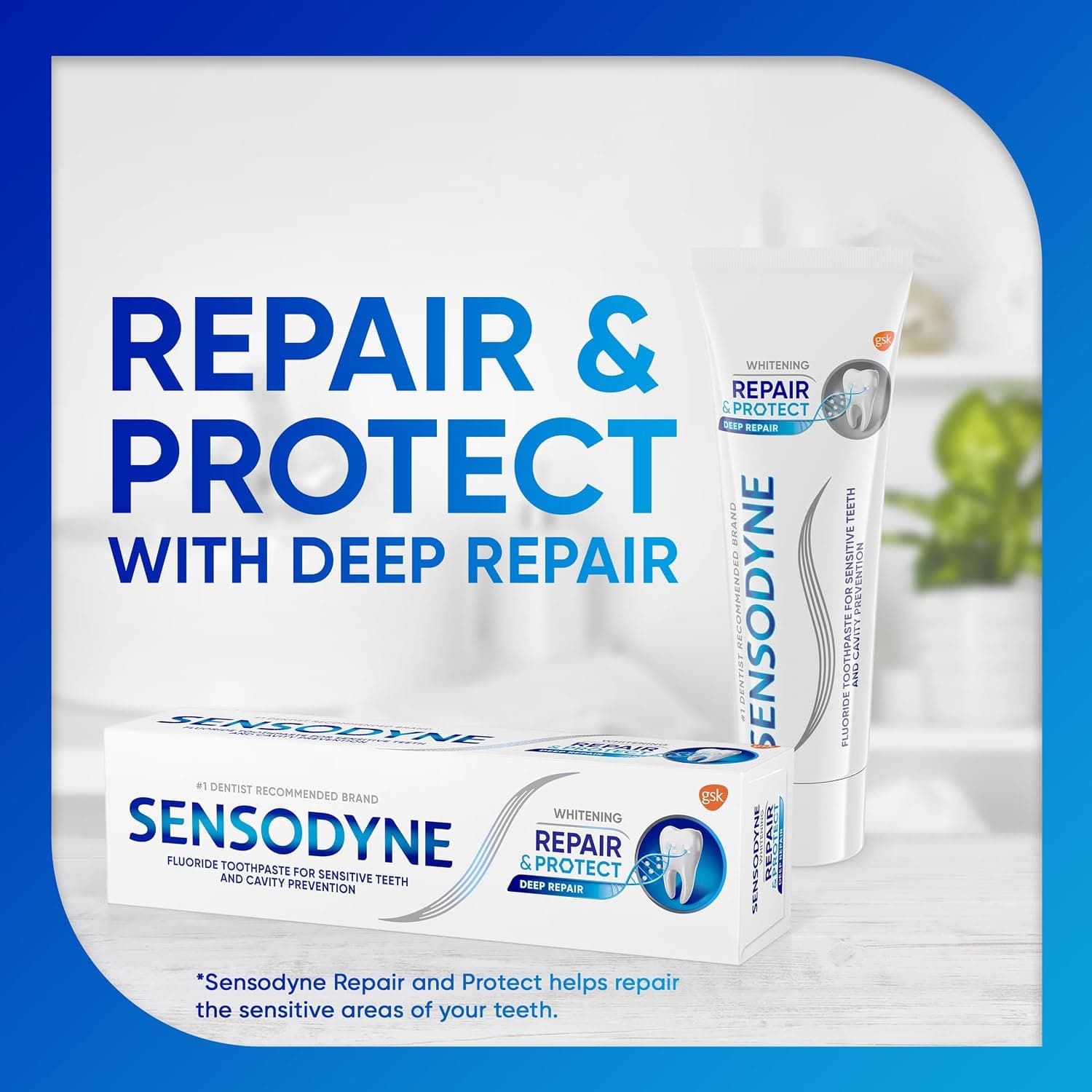خمیر دندان Sensodyne سفیدکننده ترمیمکننده برای دندان حساس 3.4 oz بسته 4 تایی خمیر دندان Sensodyne سفیدکننده ترمیمکننده برای دندان حساس 3.4 oz بسته 4 تایی