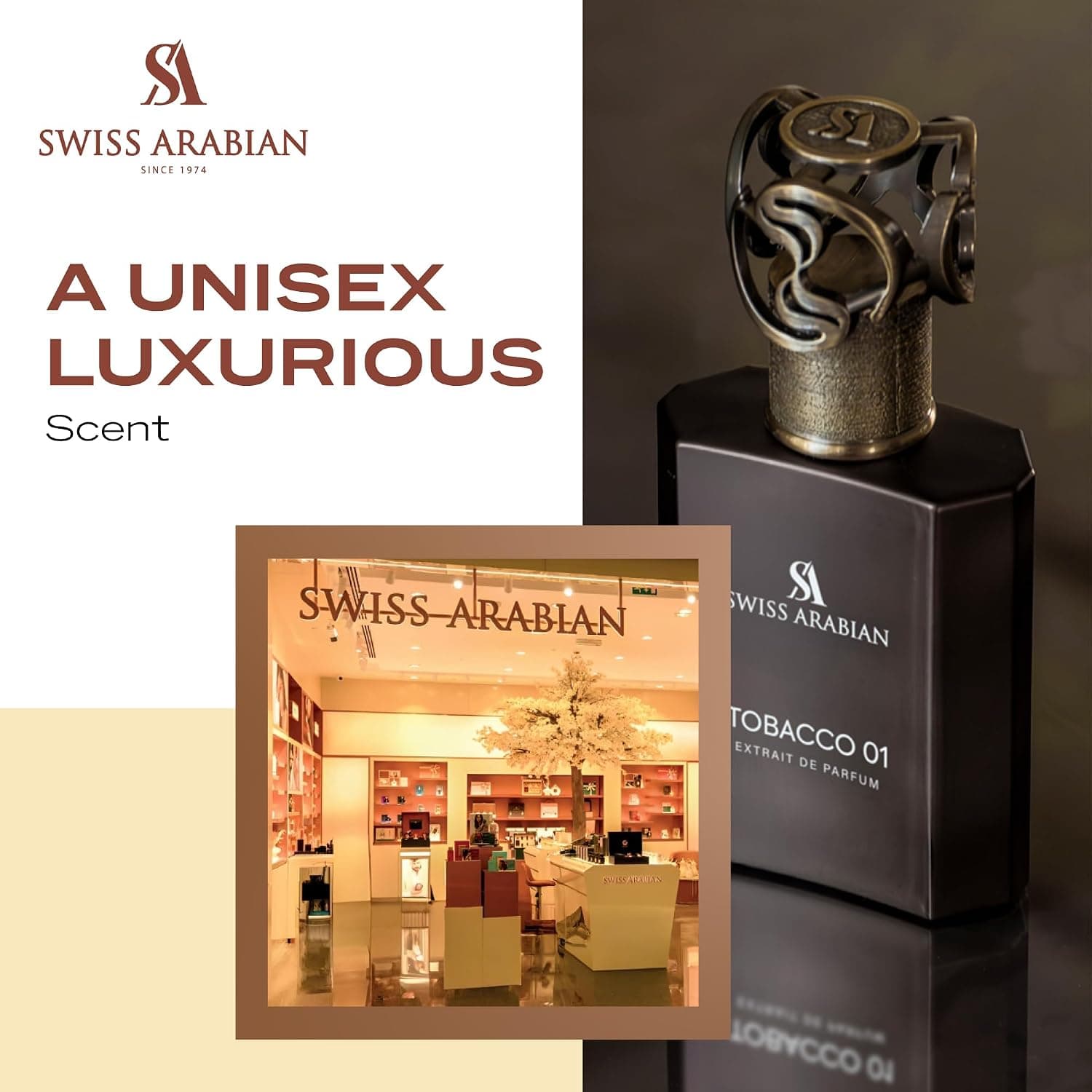 عطر اکستریت د پارفوم یونیسکس Swiss Arabian Tobacco 01 با رایحه شرقی و چوبی 50ml عطر اکستریت د پارفوم یونیسکس Swiss Arabian Tobacco 01 با رایحه شرقی و چوبی 50ml