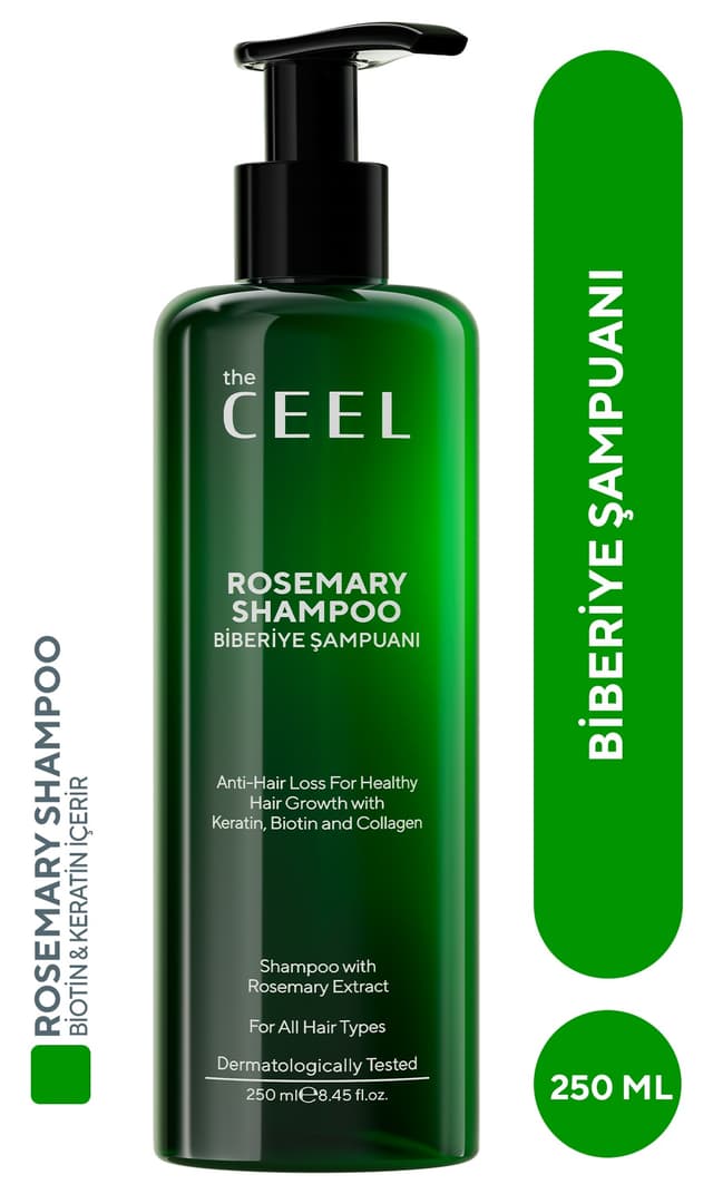 شامپو مراقبت از مو رزماری The Ceel با کراتین، بیوتین و عصاره کلاژن هیدرولیزشده 250 ml شامپو مراقبت از مو رزماری The Ceel با کراتین، بیوتین و عصاره کلاژن هیدرولیزشده 250 ml