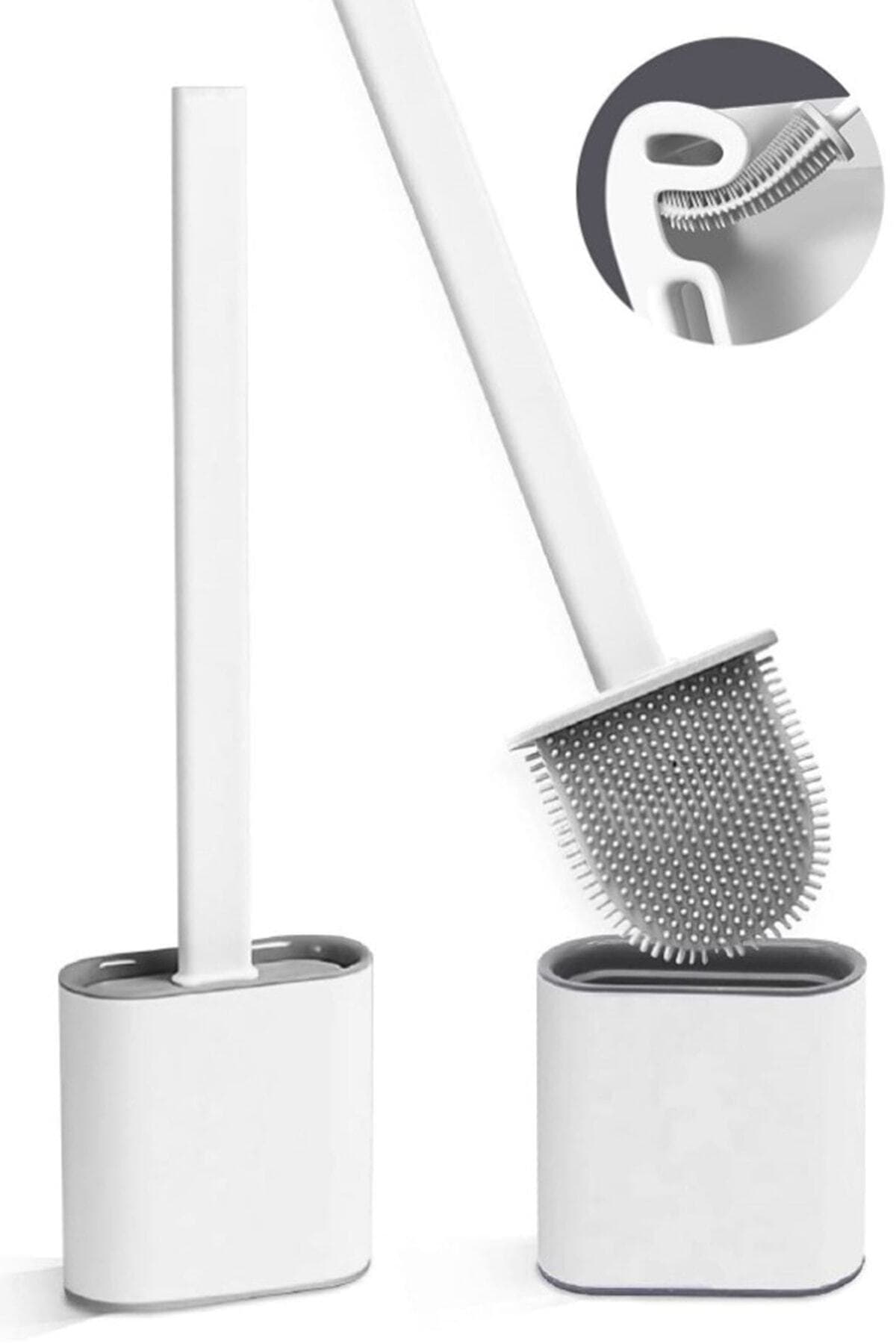 فرچه توالت سیلیکونی AYGÖREN HOME سفید با پایه نگهدارنده 1 عددی فرچه توالت سیلیکونی AYGÖREN HOME سفید با پایه نگهدارنده 1 عددی