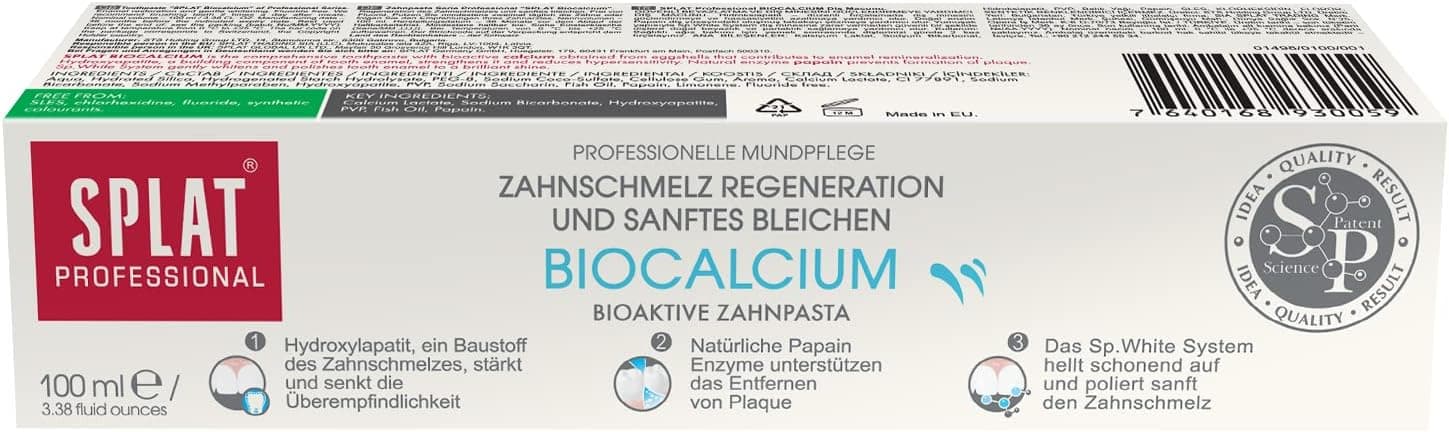 خمیردندان SPLAT بیوکلسیم بدون فلوراید 100 ml خمیردندان SPLAT بیوکلسیم بدون فلوراید 100 ml