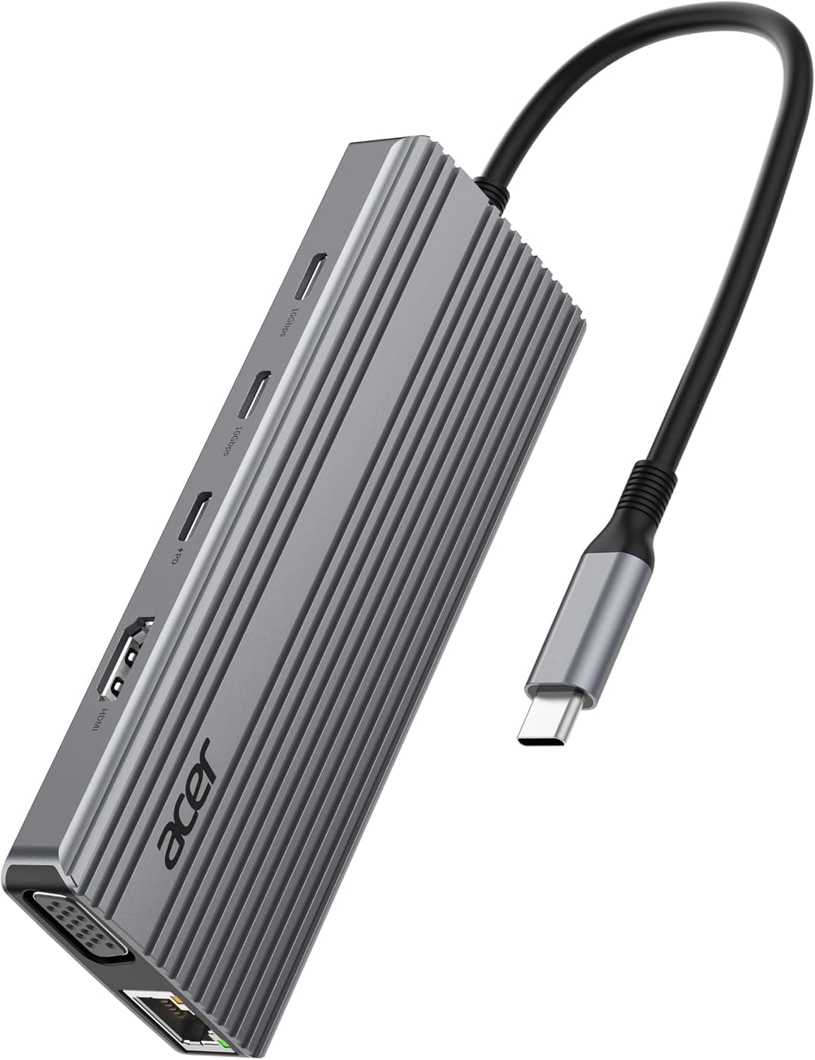 هاب USB-C هفتکاره Acer با خروجی 4K HDMI و کارتخوان SD هاب USB-C هفتکاره Acer با خروجی 4K HDMI و کارتخوان SD