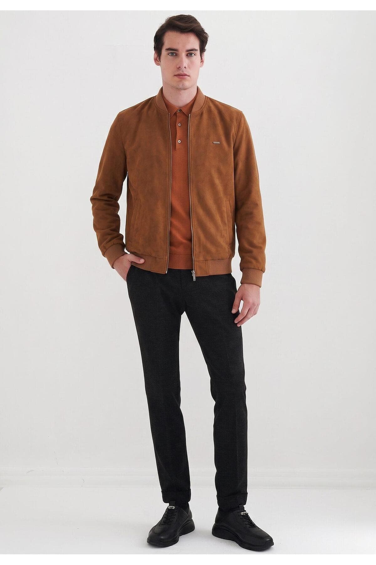 مونت مردانه Pierre Cardin Roul کلاسیک زیپدار فیت معمولی چرم مصنوعی سوئد مونت مردانه Pierre Cardin Roul کلاسیک زیپدار فیت معمولی چرم مصنوعی سوئد