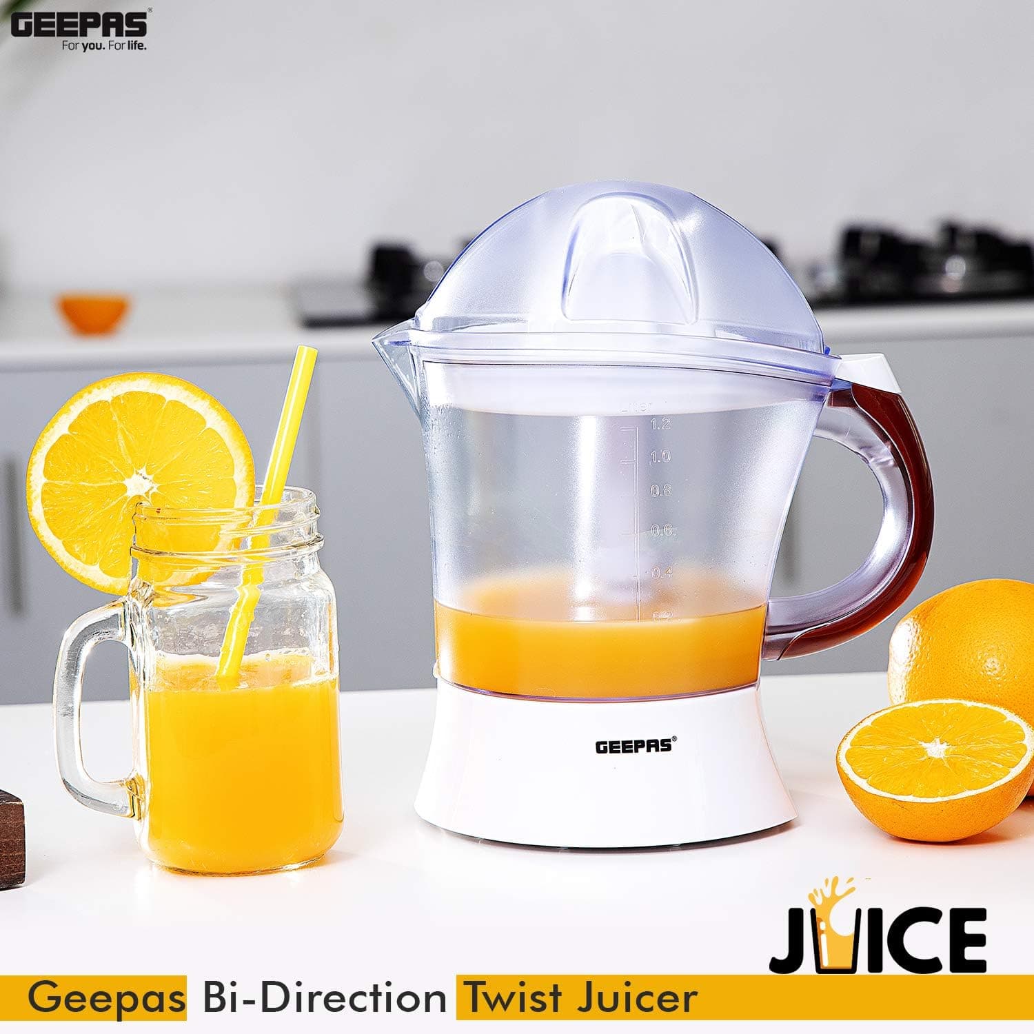 آبمیوهگیری مرکبات Geepas 25 Watt با 2 مخروط و ظرفیت 1.2 Liter آبمیوهگیری مرکبات Geepas 25 Watt با 2 مخروط و ظرفیت 1.2 Liter