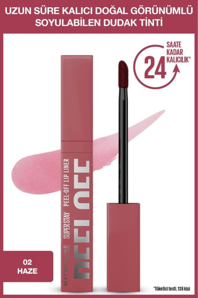 تینت لب Maybelline New York Super Stay جداشونده با ماندگاری تا ۲۴ ساعت مدل 02 Haze تینت لب Maybelline New York Super Stay جداشونده با ماندگاری تا ۲۴ ساعت مدل 02 Haze