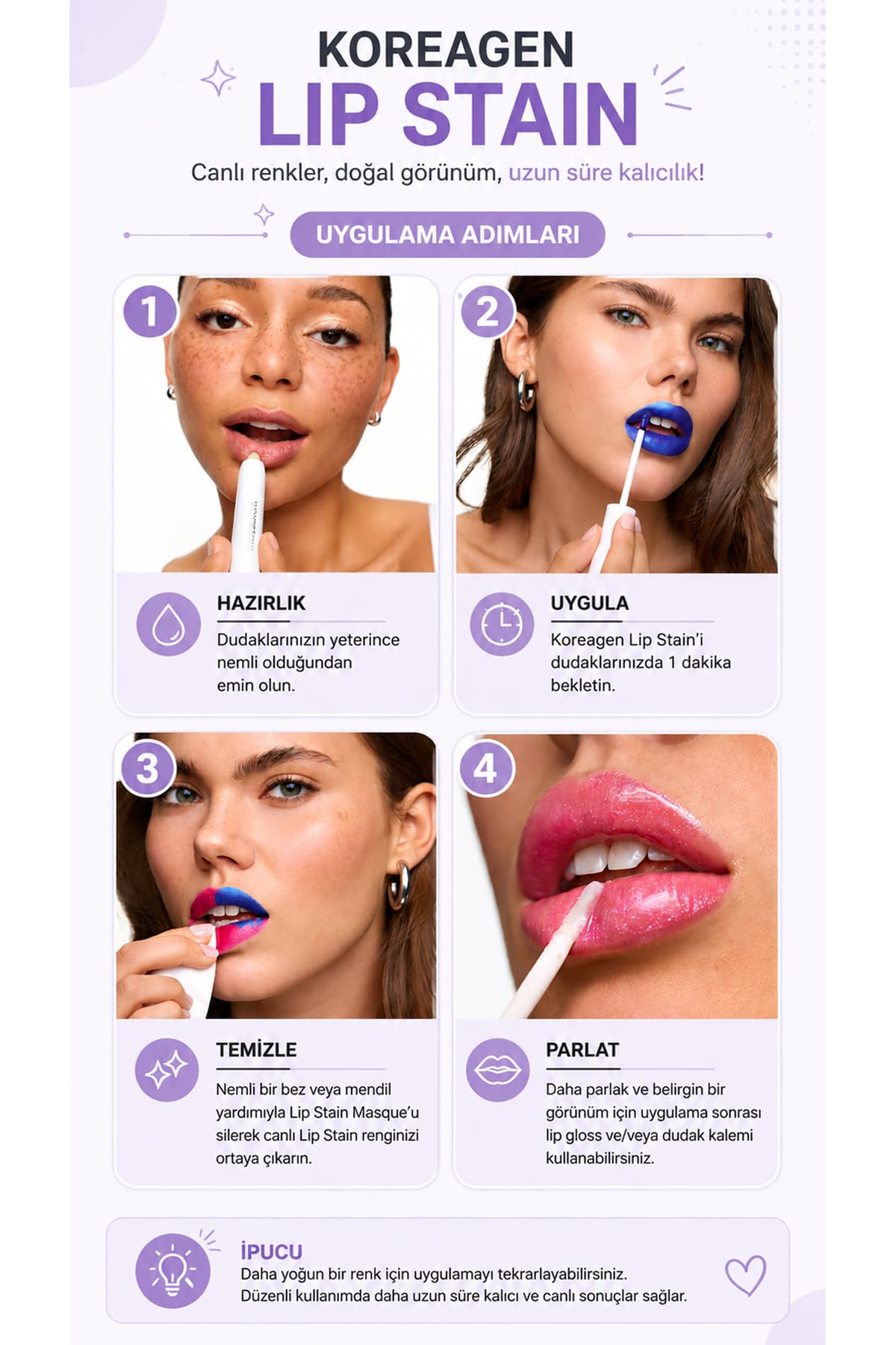 تینت لب Koreagen مدل Peel Off Lip Tint با ماندگاری ۶ تا ۱۲ ساعت تینت لب Koreagen مدل Peel Off Lip Tint با ماندگاری ۶ تا ۱۲ ساعت