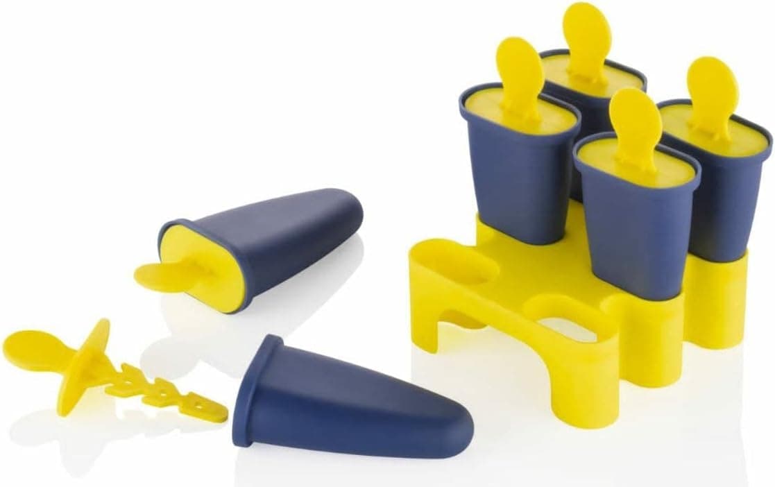 قالب بستنی یخی Clazkit پلاستیکی قابل استفاده مجدد 6 عددی چندرنگ 10×10×10 mm قالب بستنی یخی Clazkit پلاستیکی قابل استفاده مجدد 6 عددی چندرنگ 10×10×10 mm