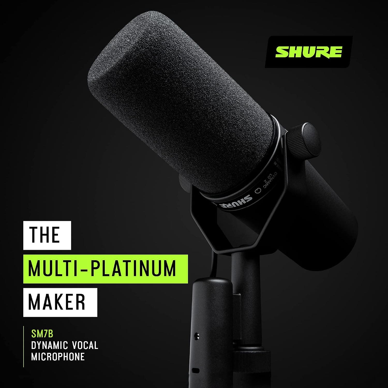 میکروفون استودیویی کاردیود داینامیک Shure مشکی مدل SM7B میکروفون استودیویی کاردیود داینامیک Shure مشکی مدل SM7B