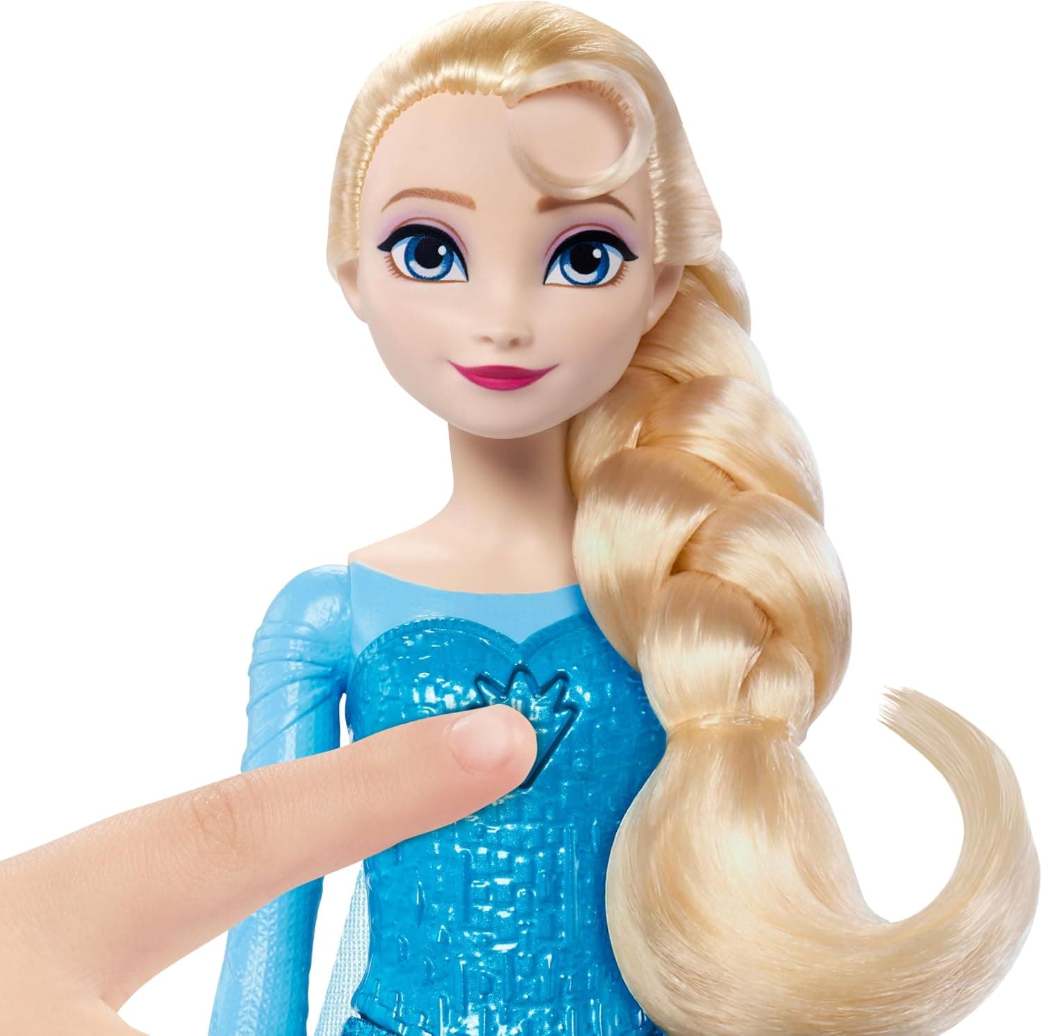 عروسک آوازخوان Elsa Mattel Disney Frozen چهارزبانه با افکت نوری و لباس درخشان مدل JNB95 عروسک آوازخوان Elsa Mattel Disney Frozen چهارزبانه با افکت نوری و لباس درخشان مدل JNB95