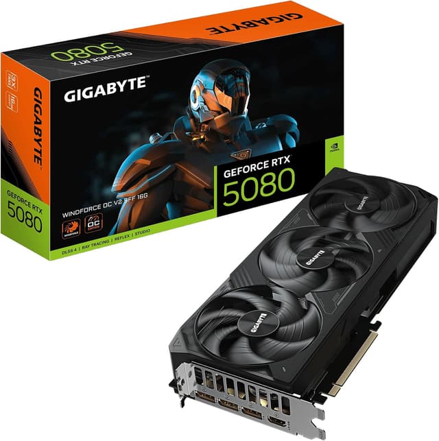کارت گرافیک Gigabyte GeForce RTX 5080 WINDFORCE OC SFF 16G مدل GV-N5080WF3OCV2-16GD کارت گرافیک Gigabyte GeForce RTX 5080 WINDFORCE OC SFF 16G مدل GV-N5080WF3OCV2-16GD