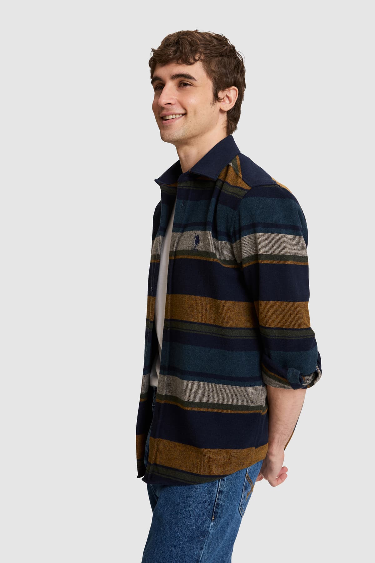 پیراهن مردانه U.S. Polo Assn. سرمهای آستین بلند مدل 50329658-VR033 پیراهن مردانه U.S. Polo Assn. سرمهای آستین بلند مدل 50329658-VR033