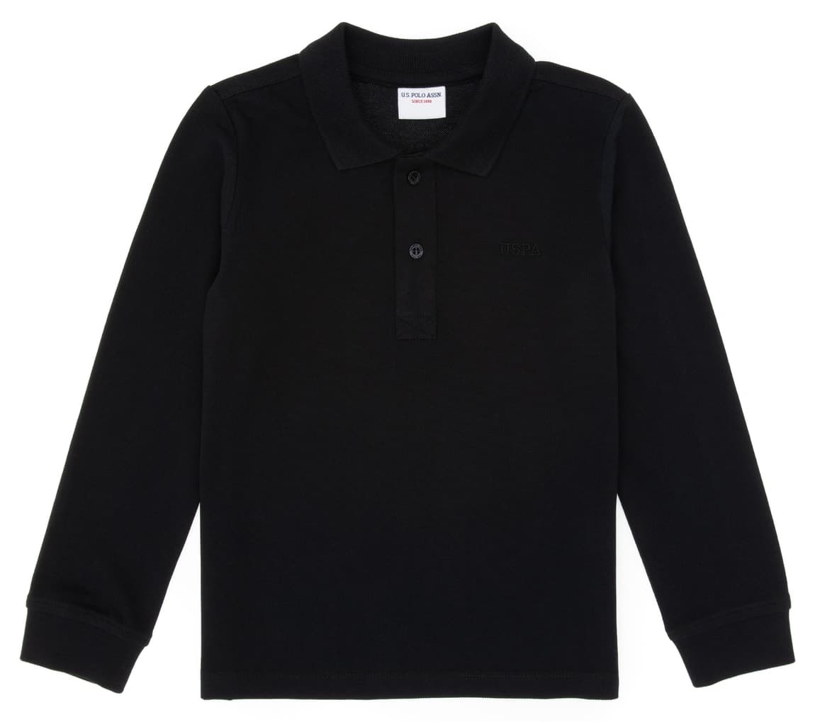 سویشرت پسرانه U.S. Polo Assn. مشکی ساده یقه پولو مدل 50313790-VR046 سویشرت پسرانه U.S. Polo Assn. مشکی ساده یقه پولو مدل 50313790-VR046