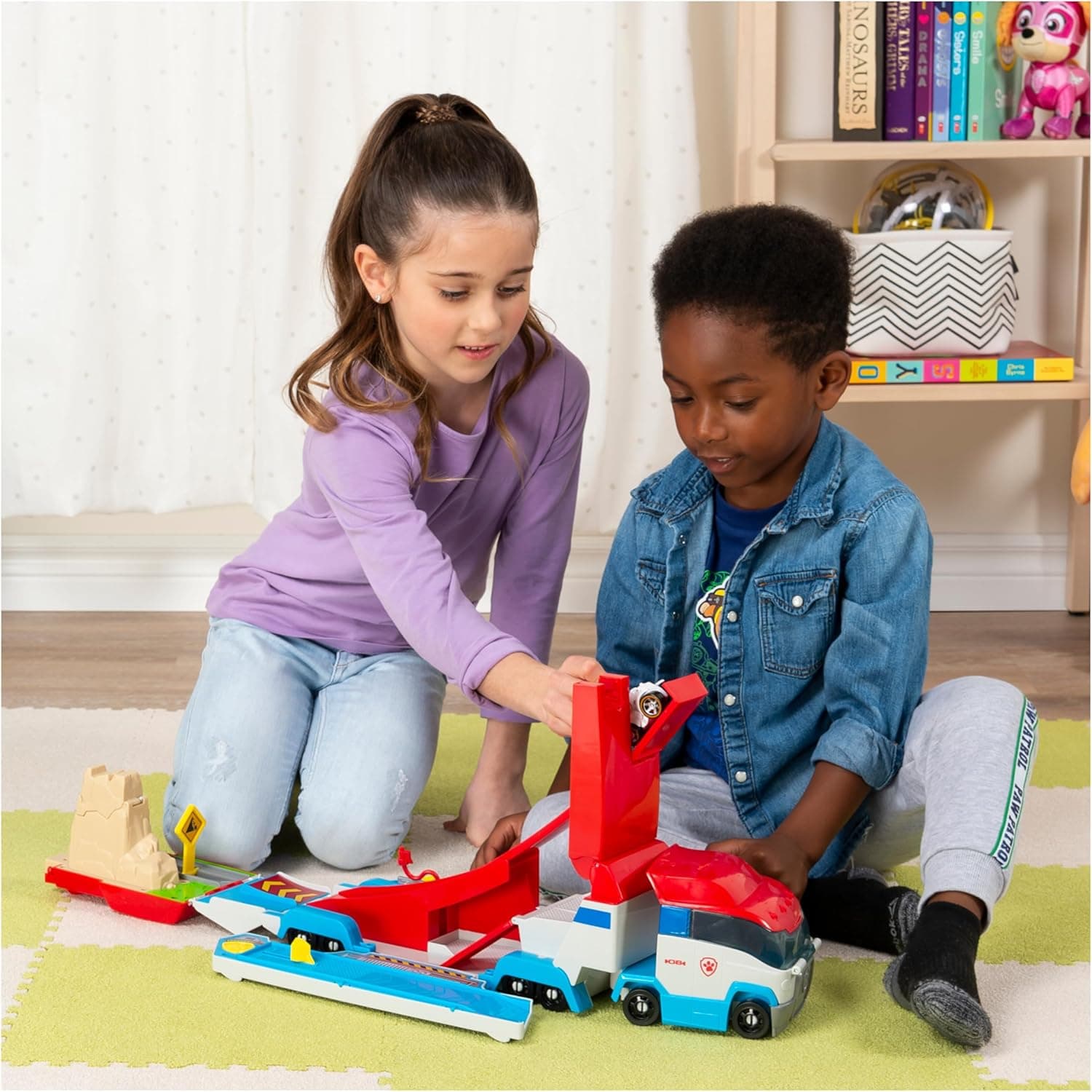 مجموعه پیست بازی کودکان Paw Patrol تبدیلشونده 2-in-1 برای خودروهای فلزی True Metal مدل PAW Patroller مجموعه پیست بازی کودکان Paw Patrol تبدیلشونده 2-in-1 برای خودروهای فلزی True Metal مدل PAW Patroller