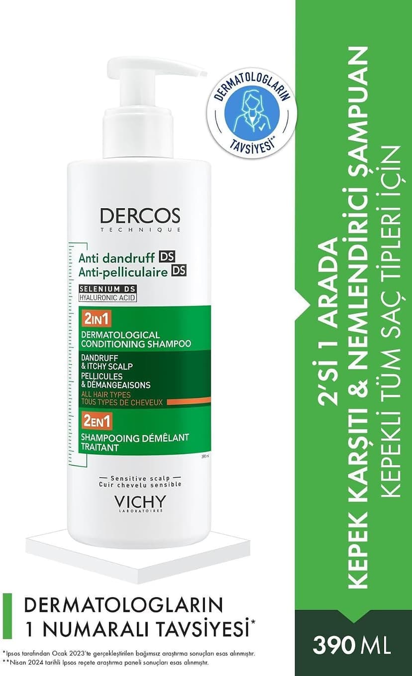 شامپو Vichy Dercos ضدشوره و آبرسان دو در یک 390 ml شامپو Vichy Dercos ضدشوره و آبرسان دو در یک 390 ml