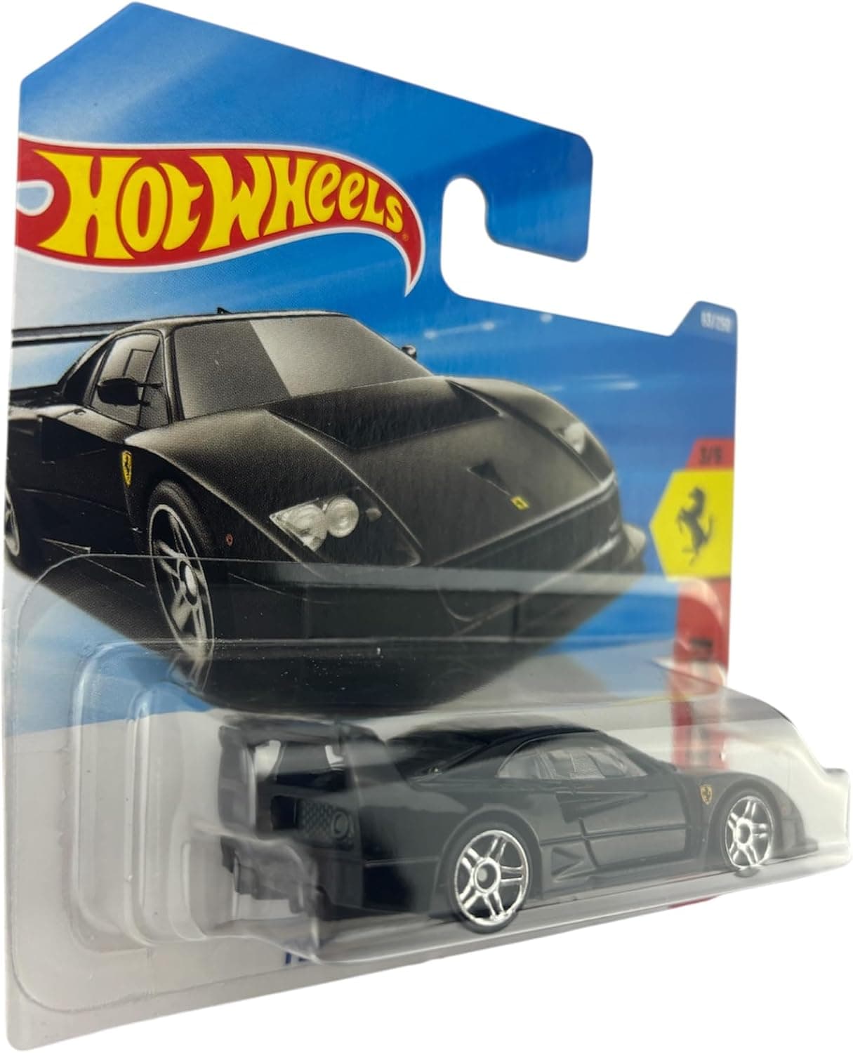 ماشین اسباببازی دایکست Hot Wheels مشکی مدل Ferrari F40 Competizine مقیاس 1:64، 3/5، 63/250 ماشین اسباببازی دایکست Hot Wheels مشکی مدل Ferrari F40 Competizine مقیاس 1:64، 3/5، 63/250
