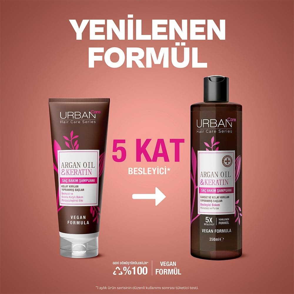 شامپو مو Urban Care روغن آرگان و کراتین تغذیهکننده ضد شکنندگی 350ml وگان شامپو مو Urban Care روغن آرگان و کراتین تغذیهکننده ضد شکنندگی 350ml وگان