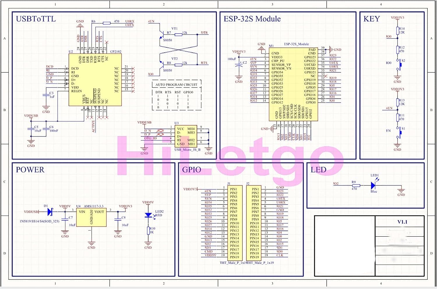 برد توسعه HiLetgo مدل ESP-WROOM-32 ESP32 ESP-32S با WiFi و بلوتوث دو حالته 2.4GHz برد توسعه HiLetgo مدل ESP-WROOM-32 ESP32 ESP-32S با WiFi و بلوتوث دو حالته 2.4GHz