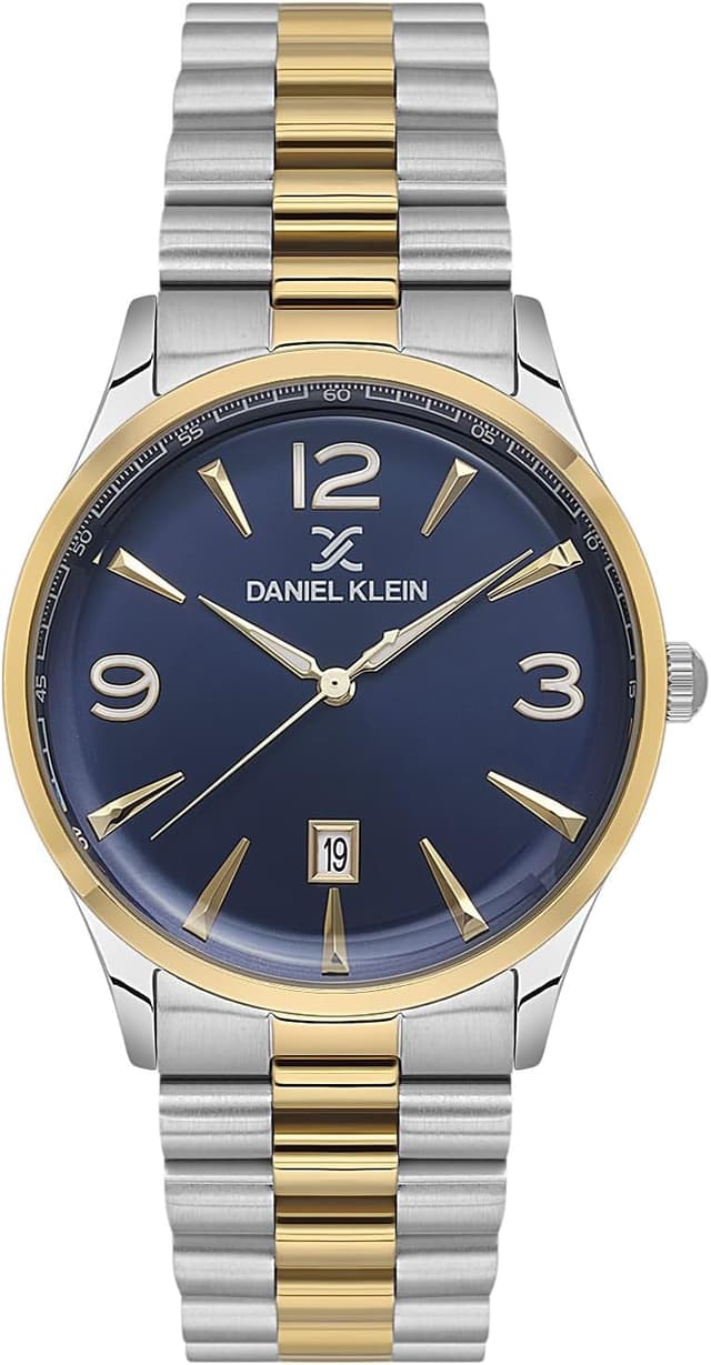 ساعت مچی مردانه Daniel Klein بند فلزی نقرهای-طلایی صفحه سرمهای مدل DK.6.14033-9 ساعت مچی مردانه Daniel Klein بند فلزی نقرهای-طلایی صفحه سرمهای مدل DK.6.14033-9