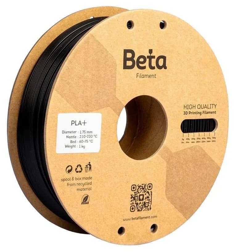 فیلامنت Beta Filament از جنس PLA+ به رنگ مشکی فیلامنت Beta Filament از جنس PLA+ به رنگ مشکی