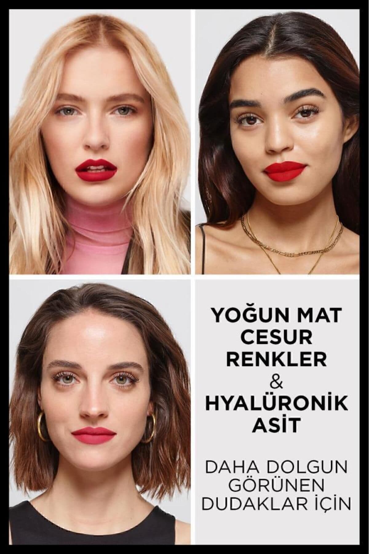 رژ لب L'Oreal Paris مات Color Riche Intense Volume مدل 346 Rouge Determination رژ لب L'Oreal Paris مات Color Riche Intense Volume مدل 346 Rouge Determination