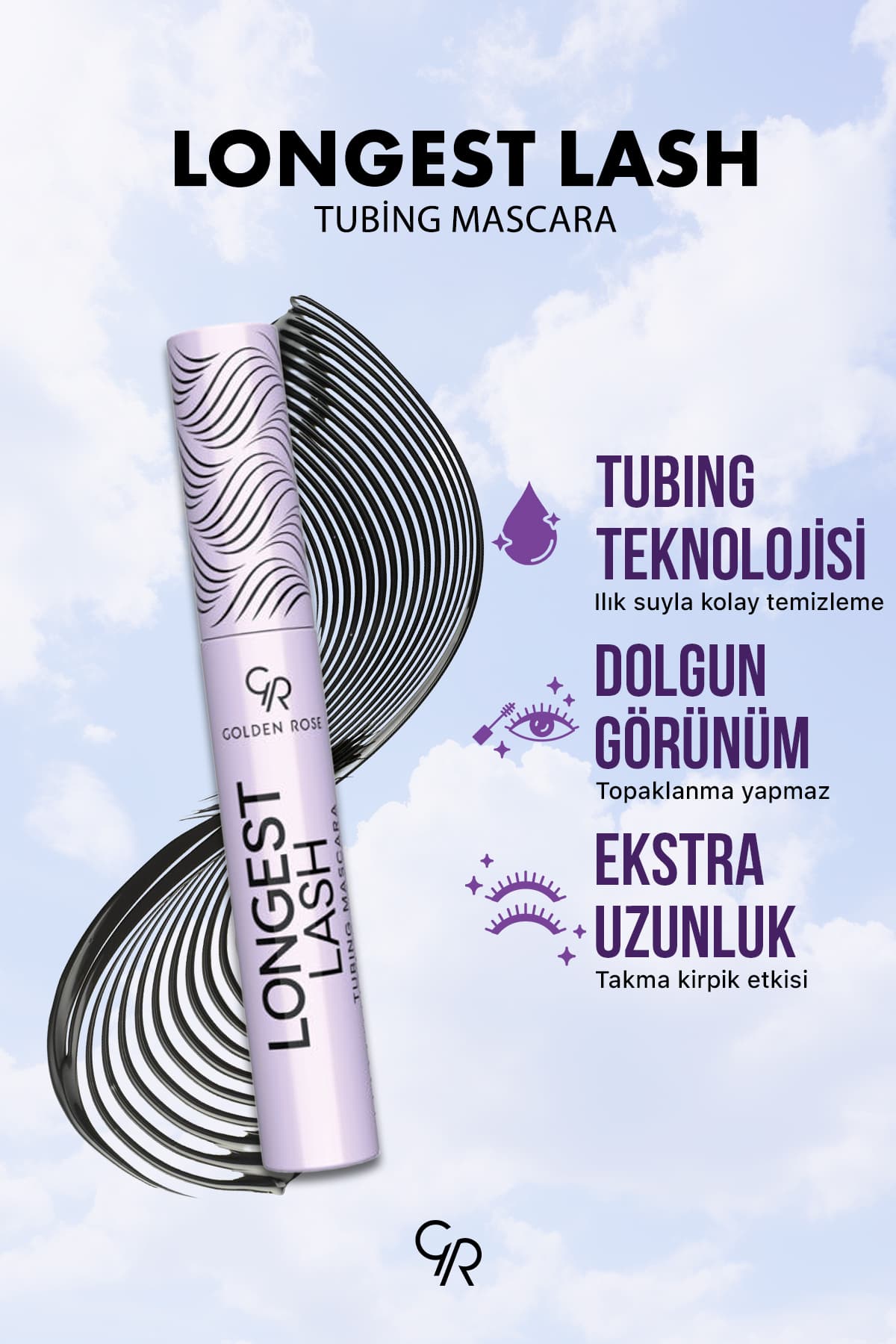 ریمل مژه مشکی Golden Rose با اثر مژه مصنوعی مدل Longest Lash Tubing ریمل مژه مشکی Golden Rose با اثر مژه مصنوعی مدل Longest Lash Tubing
