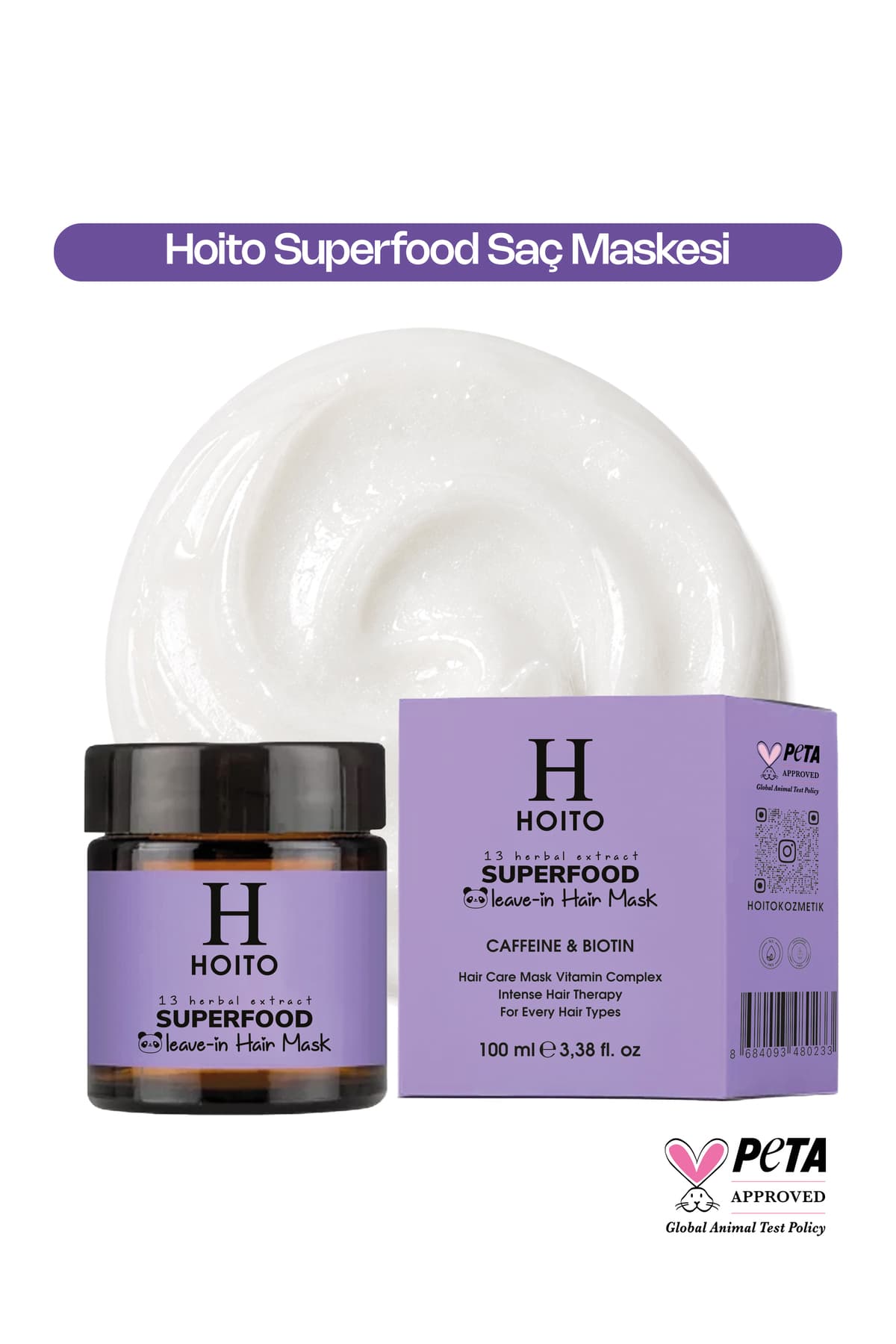 ماسک موی بدون آبکشی Hoito مغذی و ترمیمکننده 100 ml ماسک موی بدون آبکشی Hoito مغذی و ترمیمکننده 100 ml