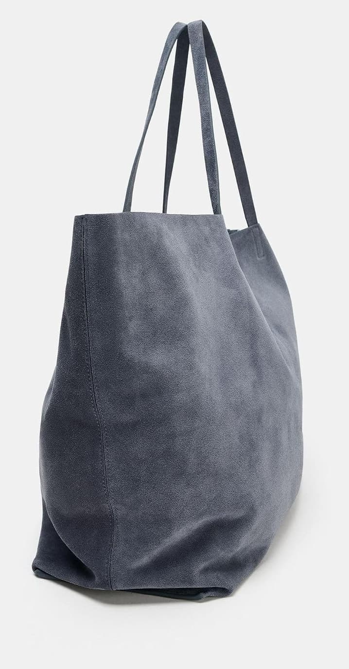 کیف توت زنانه Zara سوئد ماکسی آبی سایز استاندارد کیف توت زنانه Zara سوئد ماکسی آبی سایز استاندارد