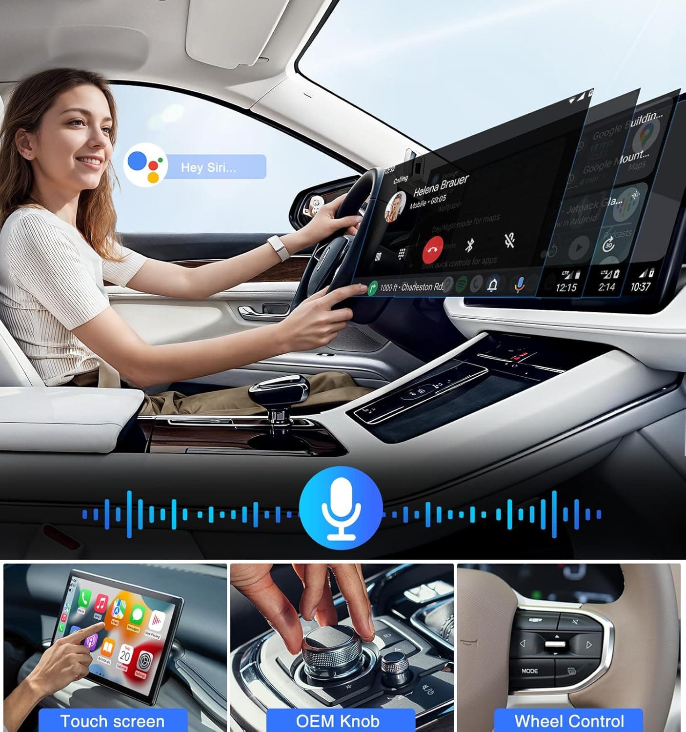 مبدل بیسیم CarPlay خودرو AIZEO سازگار با iPhone iOS 10+ و خودروهای دارای CarPlay سیمی، مشکی مبدل بیسیم CarPlay خودرو AIZEO سازگار با iPhone iOS 10+ و خودروهای دارای CarPlay سیمی، مشکی