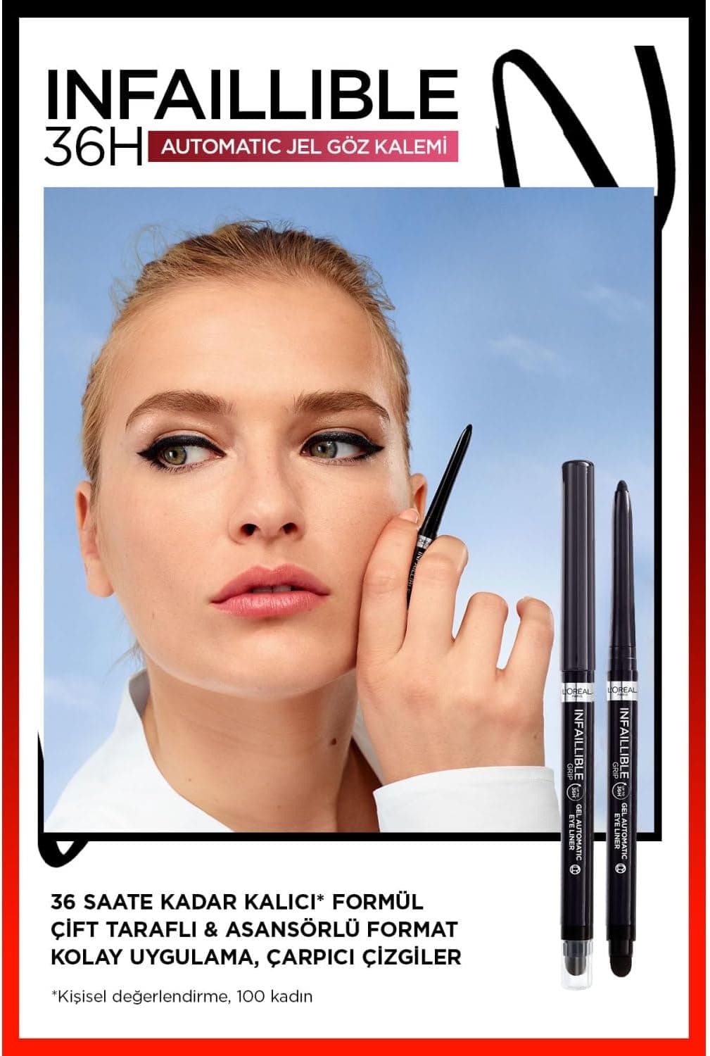 مداد چشم ژلی خودکاری L'Oreal Paris مدل Infaillible مشکی مات مداد چشم ژلی خودکاری L'Oreal Paris مدل Infaillible مشکی مات