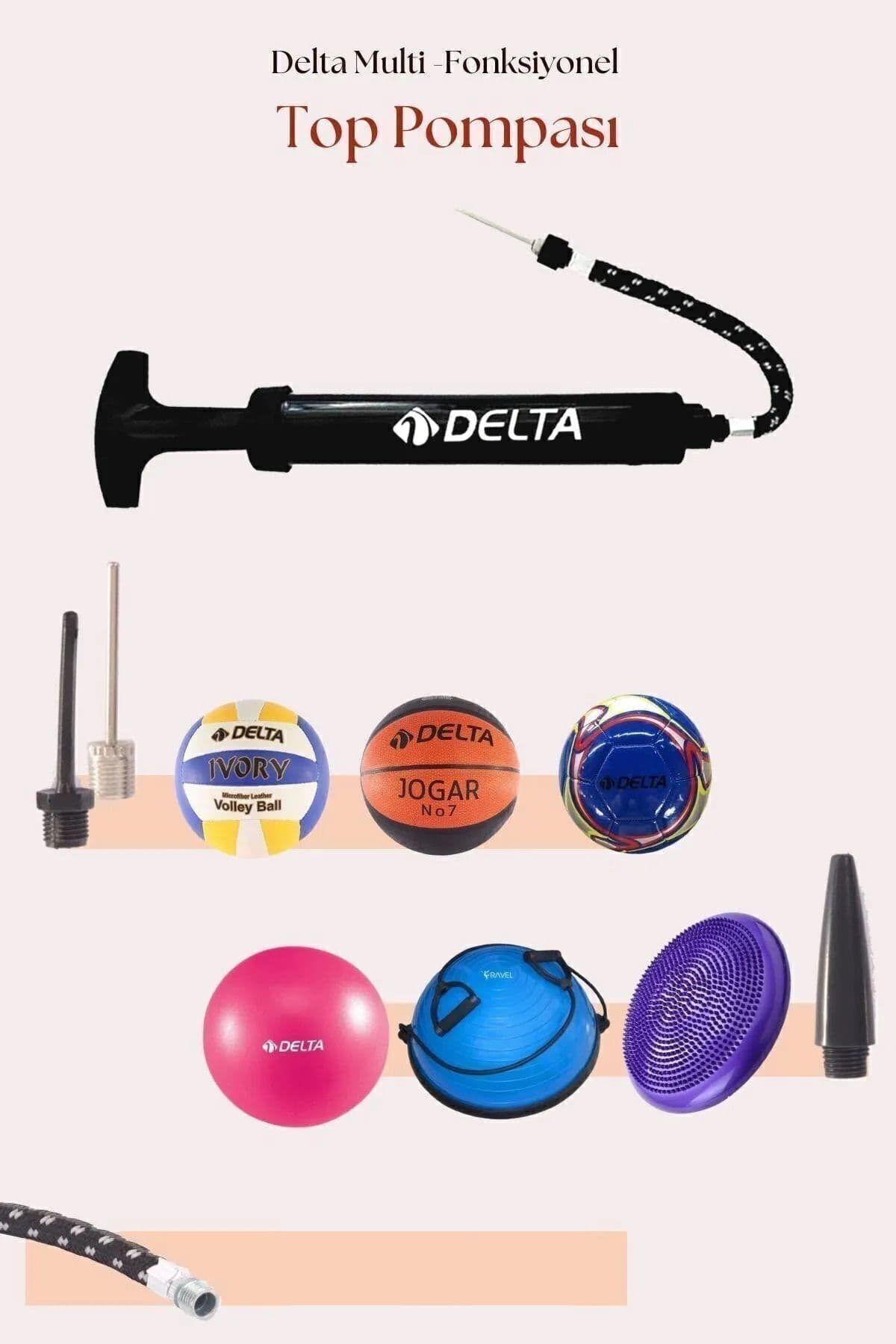 توپ بسکتبال لاستیکی سایز 6 Delta Pro X Deluxe بههمراه تلمبه قهوهای توپ بسکتبال لاستیکی سایز 6 Delta Pro X Deluxe بههمراه تلمبه قهوهای
