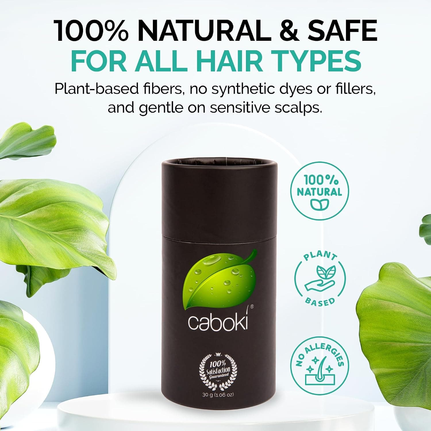پودر پوشاننده ریزش مو مدل BLACK30G رنگ مشکی Caboki پودر پوشاننده ریزش مو مدل BLACK30G رنگ مشکی Caboki