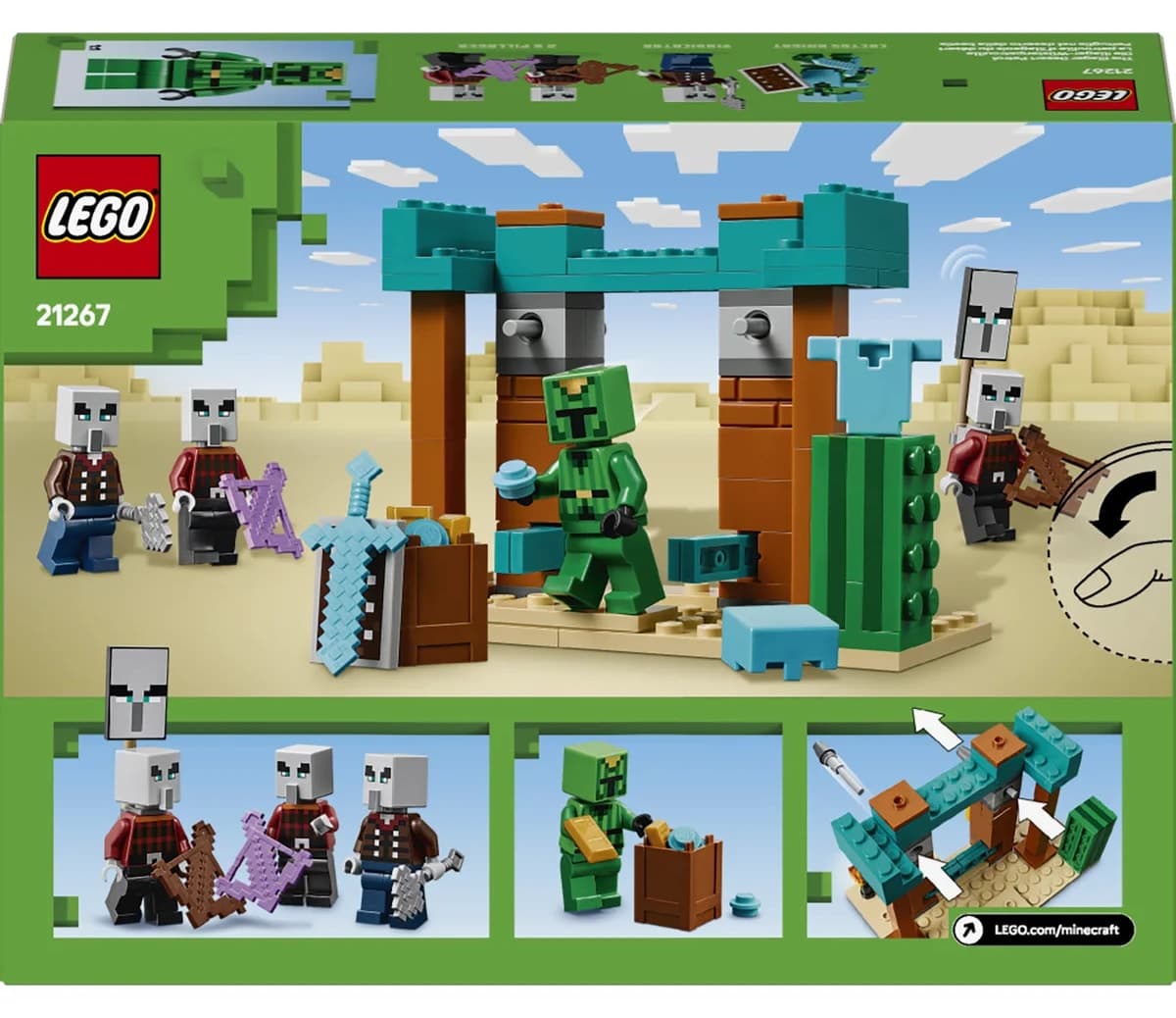 لگو Minecraft گشت صحرایی روستایی سرکش مدل 21267 ۱۰۵ قطعه لگو Minecraft گشت صحرایی روستایی سرکش مدل 21267 ۱۰۵ قطعه