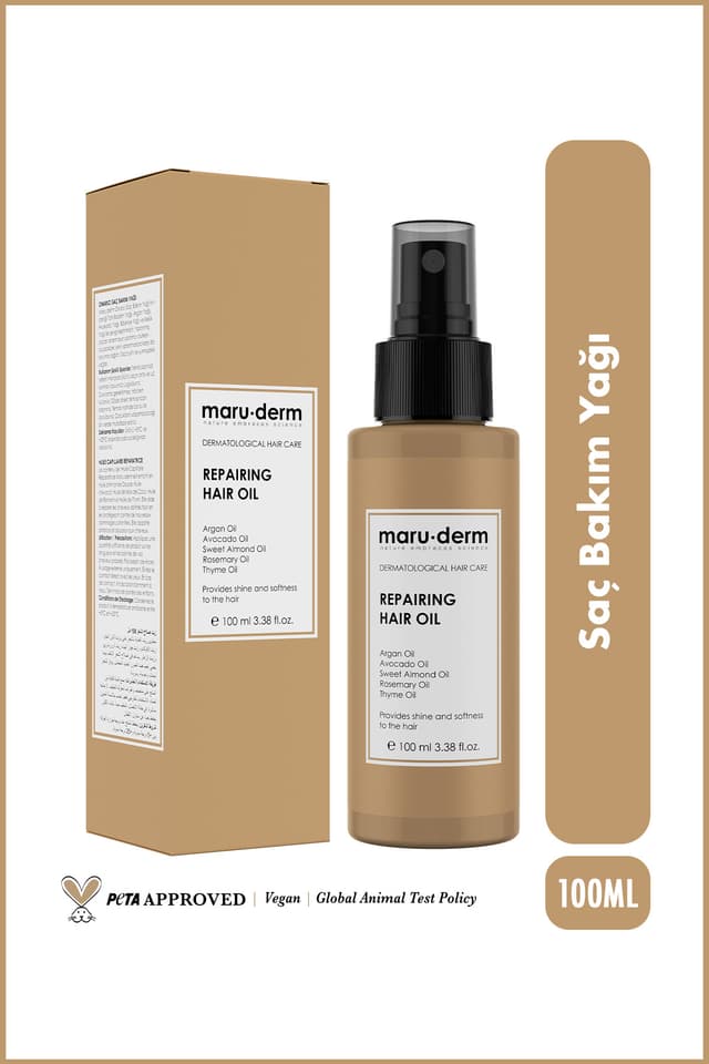 روغن مراقبت از مو مناسب انواع مو Maru.Derm حاوی روغن رزماری، آرگان، آووکادو و آویشن 100 ML وگان روغن مراقبت از مو مناسب انواع مو Maru.Derm حاوی روغن رزماری، آرگان، آووکادو و آویشن 100 ML وگان